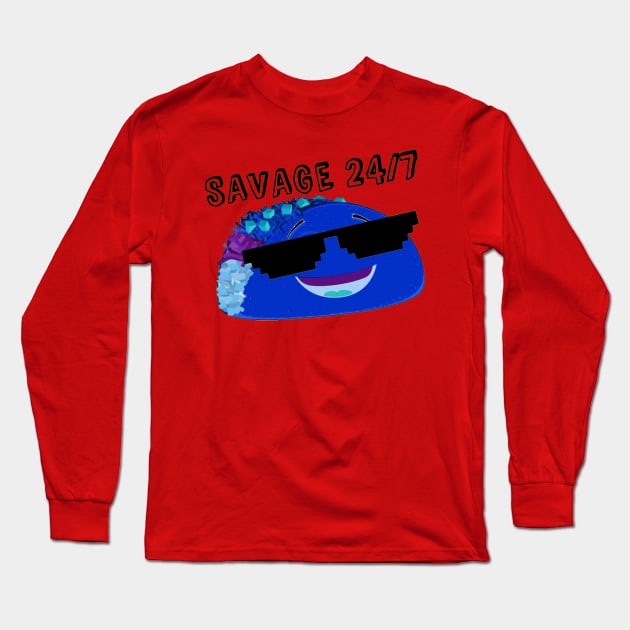 Savage 24/7 Long Sleeve T-Shirt by SavageTacoSquad